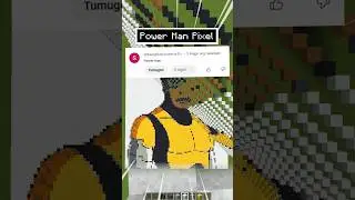 Minecraft Satisfying Power Man Pixel Sand Art Fall #shorts #minecraft #asmr