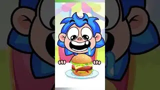 I want your burger too!! 😮🍔😫 Yummy battle with my friend🎶
