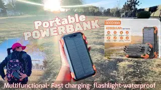 GOODaaa 42800 mAh Wireless Solar Power Bank REVIEW/ Pickle Ball Complex at Sunset