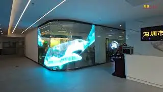 high definition p8 led transparent film screen rgb dc5v for indoor video wall with easy installation