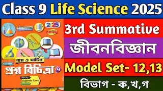 Prashna Bichitra Class 9 life science 2025||3rd unit test||Model Question paper 12,13||Page 378-380