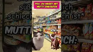 Du musst mit Mutti einkaufen gehen #katzenvideos  #mama  #katze  #einkaufen