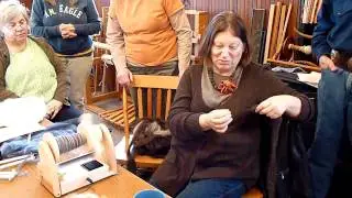 Judith MacKenzie spinning woolen