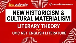 NEW HISTORICISM & CULTURAL MATERIALISM | LITERARY THEORY | UGC NET ENGLISH LITERATURE | PART -10