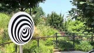 20240622 Optical Illusion sculpture on Little Island, NYC