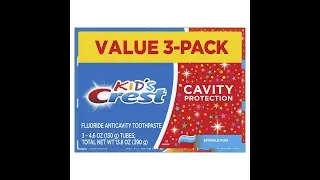 Crest Kids Cavity Protection Fluoride Toothpaste, Sparkle Fun, 4.6oz (3-Pack)