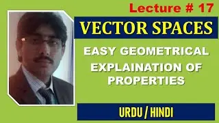 17. Linear algebra I Vector space I Properties of vector space  (Part-1) I By Zahid Khan
