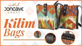 Traditional & Stylish Kilim Bag |Handwoven Antique Turkish Handmade Ladies Carpet Bag|Concave Craft