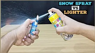 Snow Spray vs Lighter experiment | Amazing Experiment of Snow Spray | Snow Spray Magic Experiment