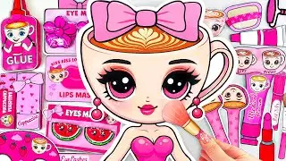🌸Paper DIY🌸 ITALIAN BRAINROT Ballerina Cappuccina Skincare + Makeup + Dress Blind Bag Unboxing! ASMR