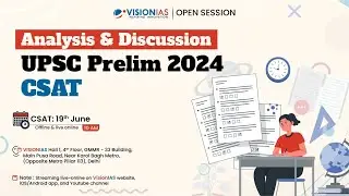 UPSC PRELIMS 2024 | CSAT | ANALYSIS & DISCUSSION | 19th JUNE | 10AM