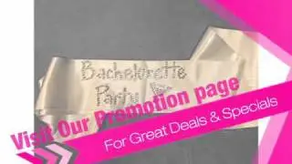 Bachelorette Party Sash with Rhinestone Cocktail - AdvantageBridal.com