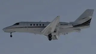 Netjets Cessna 680A Citation Latitude Landing In Idaho Falls [N620QS]