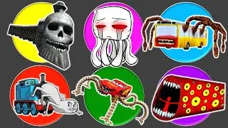MONSTER HEAD !! Kereta Hantu, Monster Ghast, Bus Eater, Thomas LipanM, cquen Eater, Train Eater