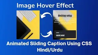 CSS Image Hover Effect with Sliding Caption in Hindi/Urdu step by step
