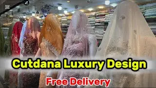 Beautiful Design 🥰 Luxury Dress | Korean Silk Cutdana | Net Cutdana Fabric | Turkish Cutdana