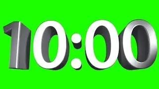 3D- 10 Minute Countdown [FREE USE] Green Screen