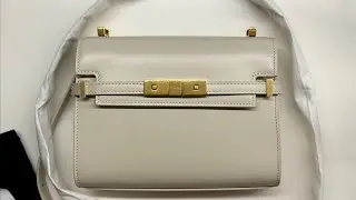 A Few Fair Bags - Saint Laurent Manhattan Mini Crossbody Bag in Vintage Blanc