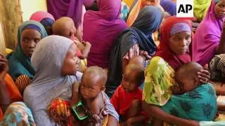 ONLY ON AP Drought, hunger push Somalis to flee