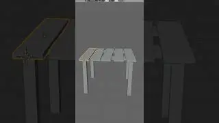 How to make a table, with table cloth, using Blender Physics #shorts
