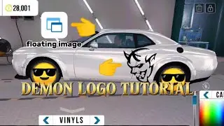 HOW TO MAKE DEMON LOGO with using ( floating app ) DODGE CHALLENGER - car parking multiplayer