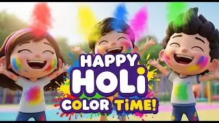 Happy Holi Color Time | Fun Holi Song for Kids | 3D Pixar Animation Nursery Rhyme