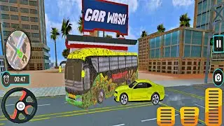Car Wash Garage Service Workshop - Bus Public Transport Truck Modern Auto Wash - Android Gameplay