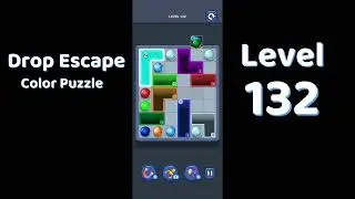 Drop Escape Level 132 Walkthrough 🟡🧩 | Color Puzzle Game Guide | Go Answer