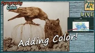 Pyrography: Do you add Color to your Wood Burning? Adding Watercolor Pencils