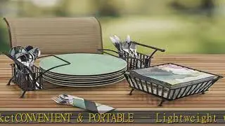 Sorbus Utensil Caddy &mdash; Use For Napkin, Cutlery, Plate Holder &mdash; Stackable Flatware Caddy, Tabletop O