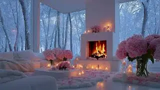 🔥🎹 Peaceful Winter Piano Lounge | Soft Piano Music & Fireplace Sounds for Studying, Relaxing