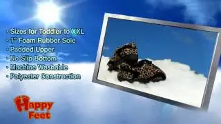Happy Feet - Leopard - All Around Slippers