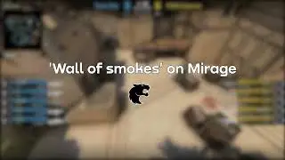 'Wall of smokes' on A site Mirage - FURIA