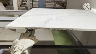 SELLWIN CERAMIC write details on edge of slab tiles #lesser #slabtiles #manufacturing #factory