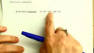 Notes 6.3 (cont-2) Use Synthetic Division to Factor (PART 2) - HonAlg2 (17:03)