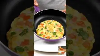 Lava Omelette 🔥🍳 | No Oil 3 Egg Omelette Cutting#shorts