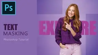 Photoshop tutorial | Text masking effect | Typography