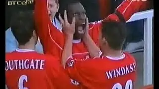 Middlesbrough v Aston Villa 2001-02 CARBONE EHIOGU GOAL