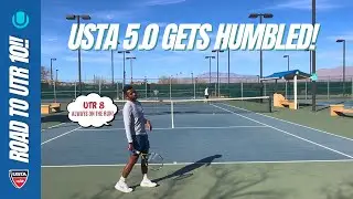 Brutal Tennis Battle vs Ex-D1 Player! Can I keep up with him? + BONUS tips! | USTA 5.0, UTR 8
