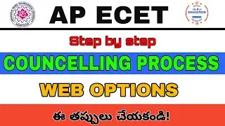 AP ECET COUNCELLING PROCESS STEP BY STEP 2020 BY SHARPEN EDUCATION AP ECET WEB OPTIONS PROCESS
