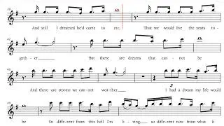 Les Miserables - I Dreamed a Dream (1987), Bb-Instruments Play along