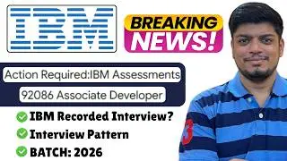 🔥IBM SD Interview Started | IBM Software Developer 2026 BATCH | IBM Recorded Interview Pattern