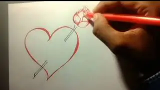 how to draw heart 💓 with miss you easy drawing step by step