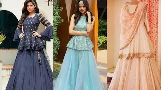 Trending Peplum Top With Sikrts And Lehenga | Long Peplum Blouse Lehenga Choli Designs