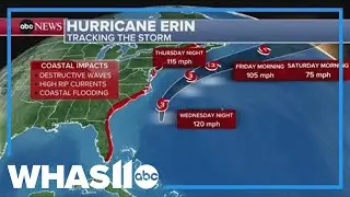 Hurricane Erin making its way up east coast of United States | Latest updates