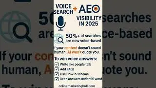 Voice Search + AEO = Visibility in 2025    #AEO