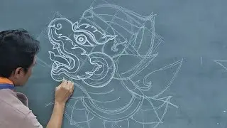 วาดหนุมานลายไทย...เริ่มจากการร่างโครงสร้างให้ได้สัดส่วน...และลงรายละเอียด สำหรับผู้สนใจ