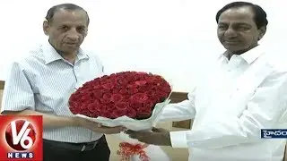 CM KCR Meet Governor Narasimhan At Raj Bhavan, Discusses Over Allocation Of AP Bhavan | V6 News