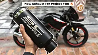 SC project exhaust for project ybr 😍 / Heavy sound 🔥 / New bend pipe / Sound test 💀