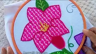 #134 Cómo bordar una flor😍super fácil ideal para cualquier diseño 